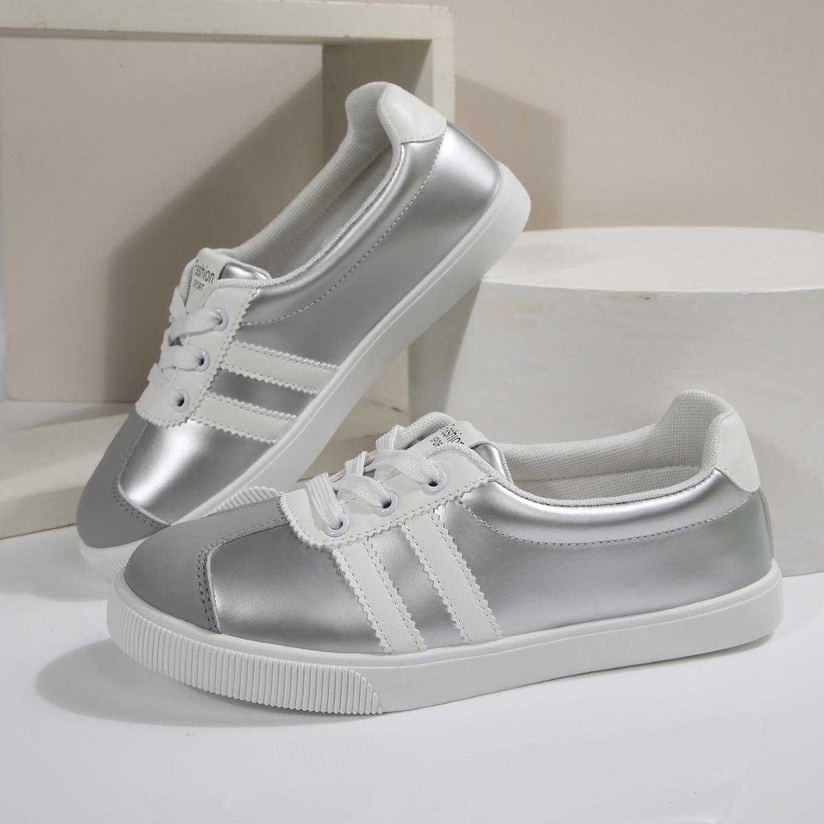 Embroidery White - Korean Style Women Spring Autumn Sneakers