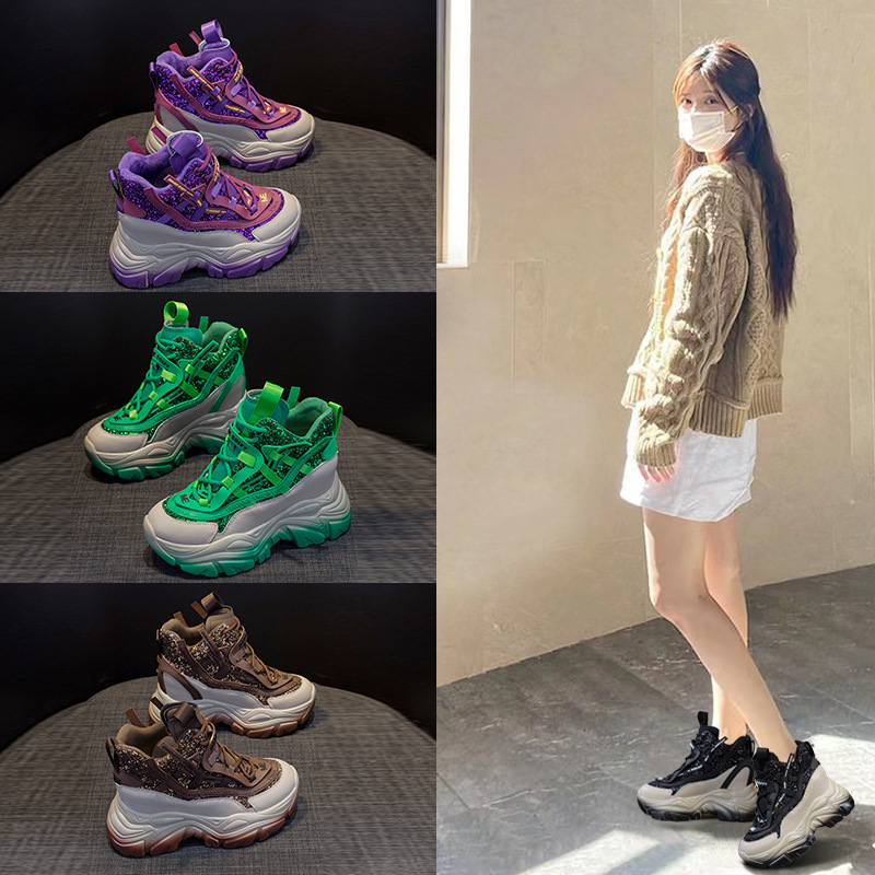 Embroidery Cotton - 2025 Women's Hidden Wedge Sneakers 8.5CM
