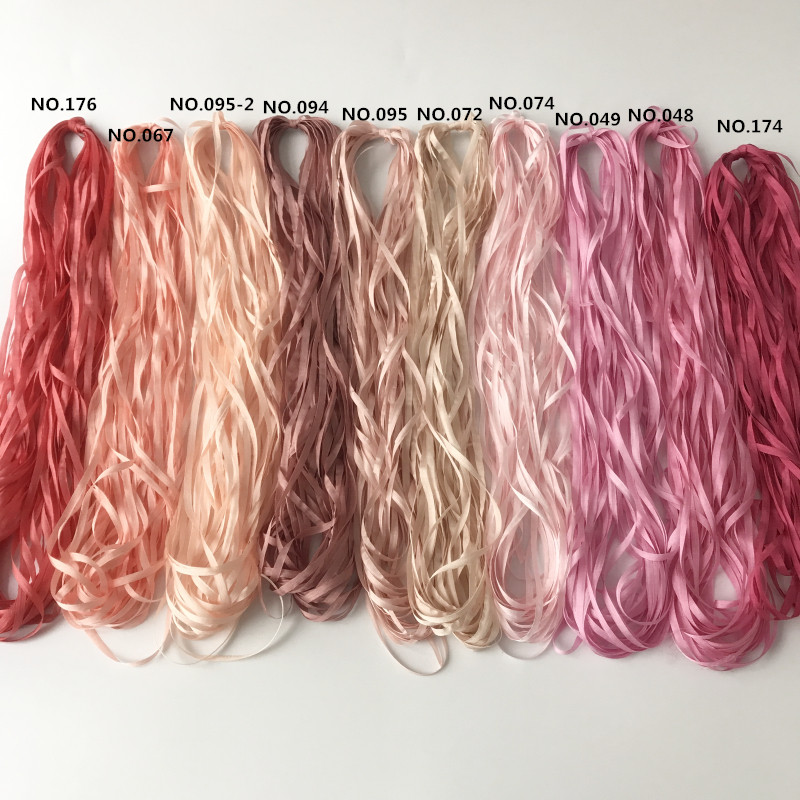 Embroidery Meaning - 4mm 10-50mts/roll 100% Pure Silk Ribbon