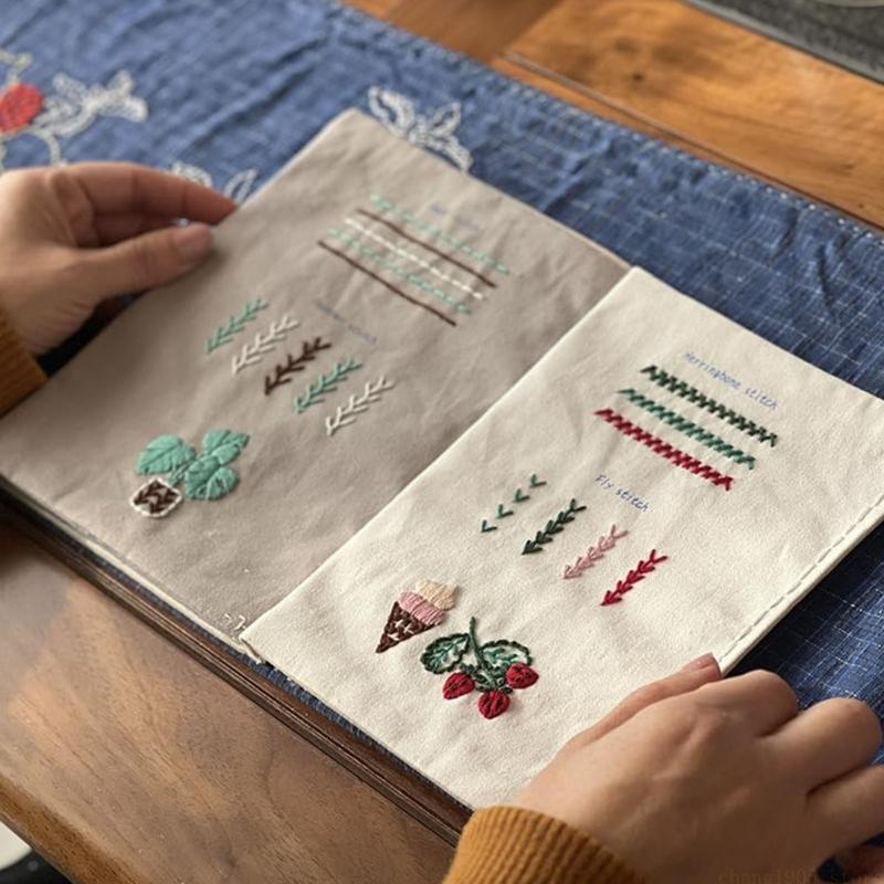 Embroidery Guide Book - QX2E Handmade Embroidery Stitching Guide Book