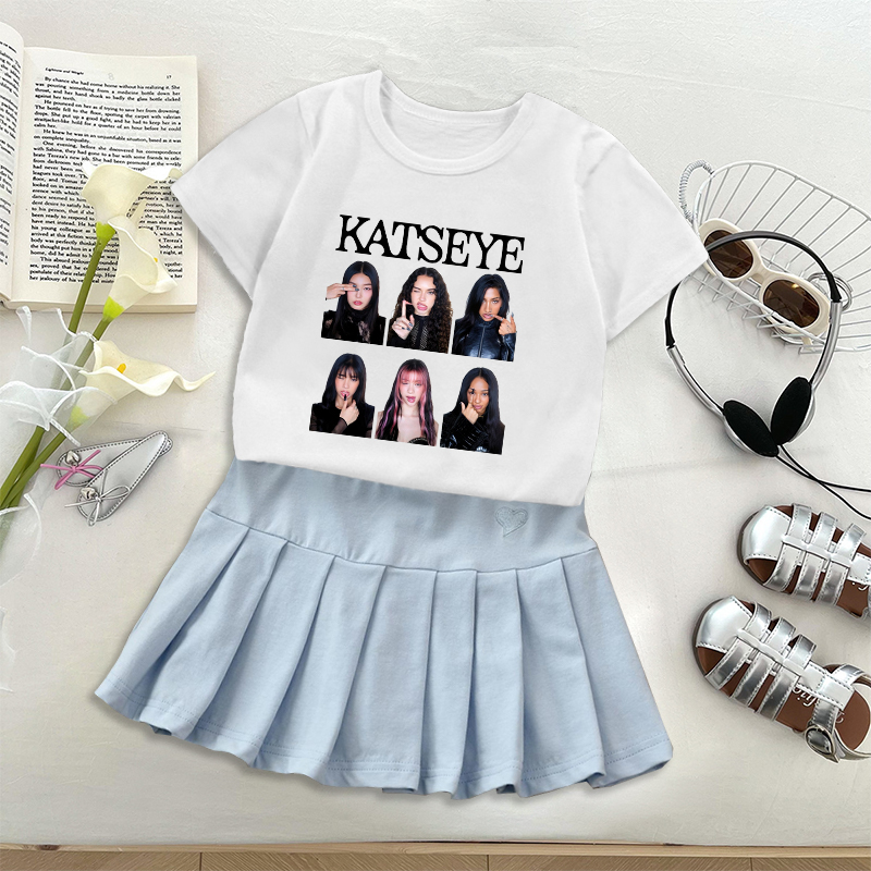 Fashion K POP K-KATSEYE T-shir - Embroidery Shirt ulasan dan harga