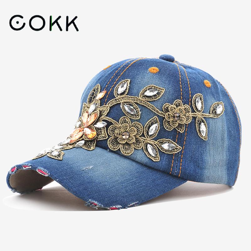 COKK Women's Baseball Cap Diam - Embroidery On Jeans ulasan dan harga
