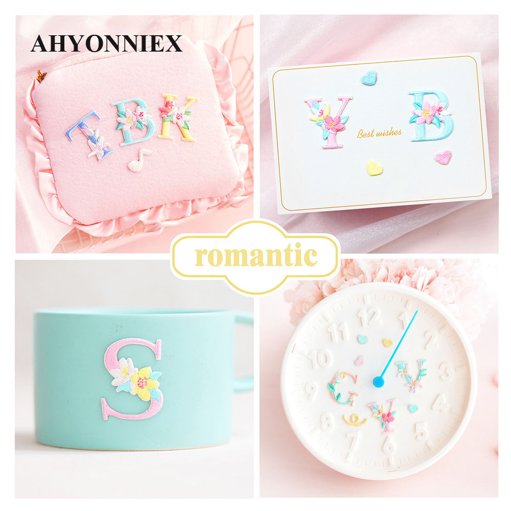 1 Piece Flower English Letters - Embroidery Letter N ulasan dan harga