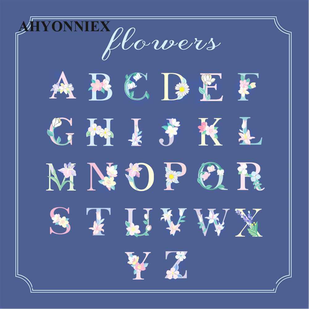 1 Piece Flower English Letters - Embroidery Letter N ulasan dan harga