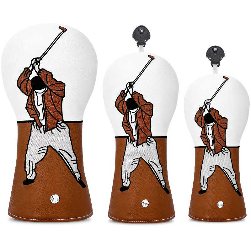 1pc High-Quality Golf Head Cov - Embroidery White ulasan dan harga