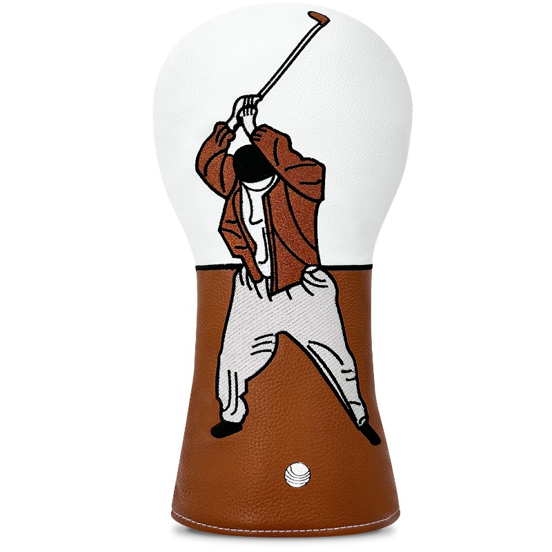 1pc High-Quality Golf Head Cov - Embroidery White ulasan dan harga