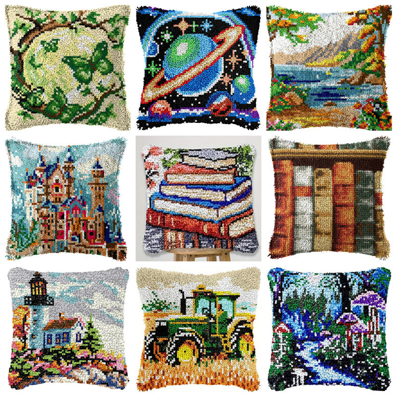 Landscape Books Latch Hook Kit - Printed Embroidery Kit ulasan dan harga
