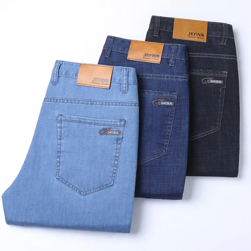 2026 New Ice Silk Thin Denim J - Embroidery On Jeans ulasan dan harga