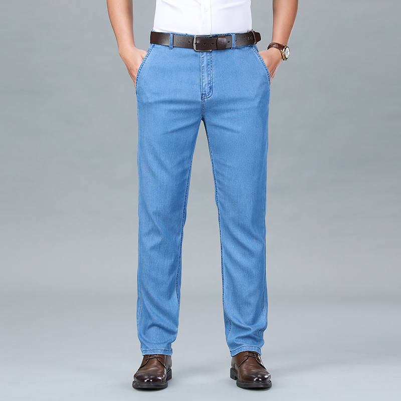 2026 New Spring Men's Light Bl - Embroidery On Jeans ulasan dan harga
