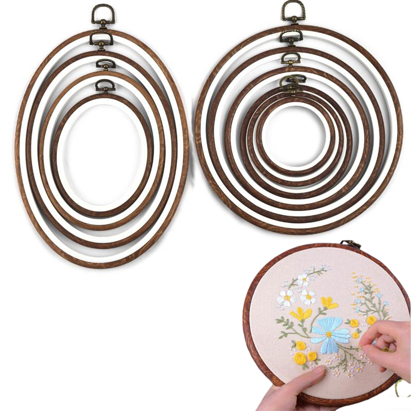 10PCS Sewing Tool Round Oval I - Embroidery Hoop ulasan dan harga