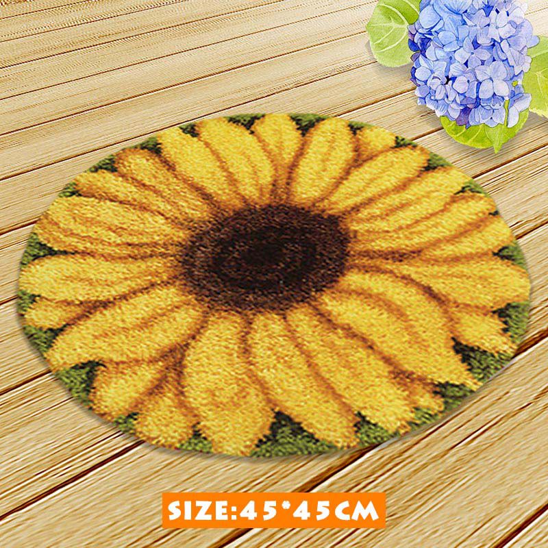 Flower Carpet Latch Hook Rug K - Printed Embroidery Kit ulasan dan harga