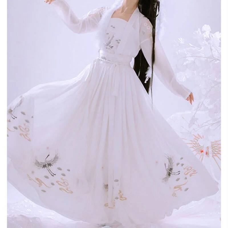 Chinese Ancient Hanfu Women's  - Embroidery Shirt ulasan dan harga