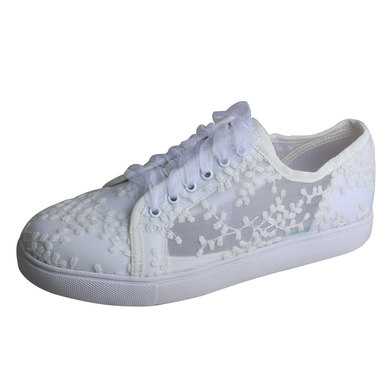Wedopus White Sneakers for Wom - Embroidery White ulasan dan harga