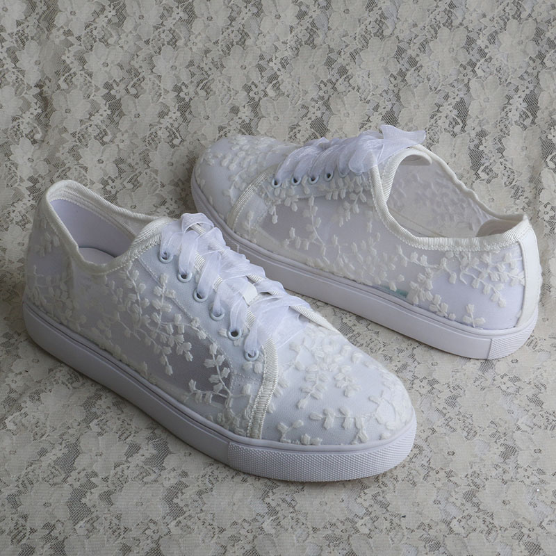 Wedopus White Sneakers for Wom - Embroidery White ulasan dan harga