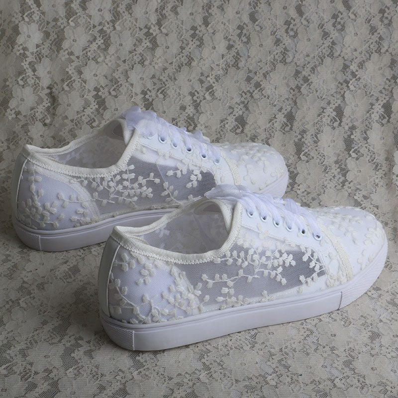 Wedopus White Sneakers for Wom - Embroidery White ulasan dan harga