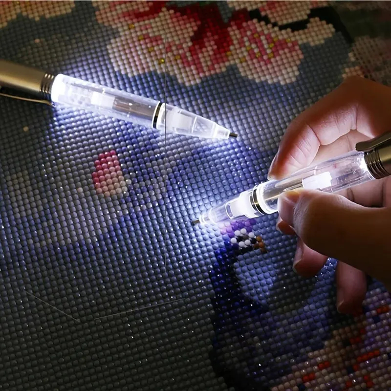 LED Light Diamond Painting Pen - Embroidery Handicraft ulasan dan harga