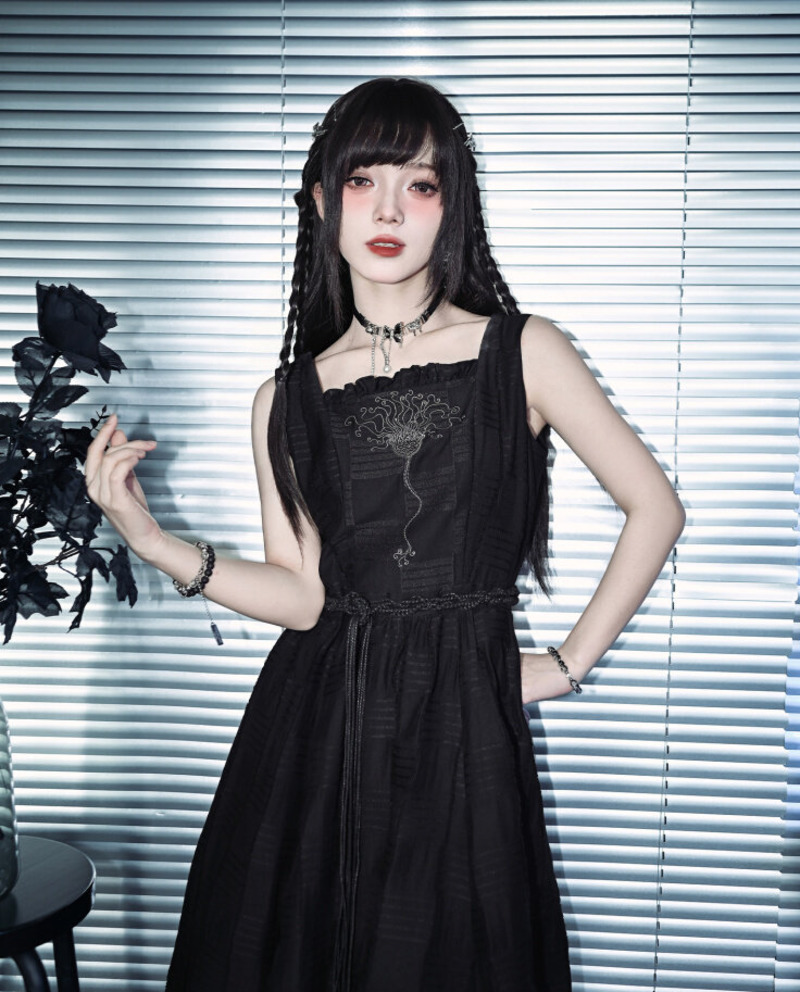 New Crinoid Embroidery Black D - Embroidery Cotton ulasan dan harga