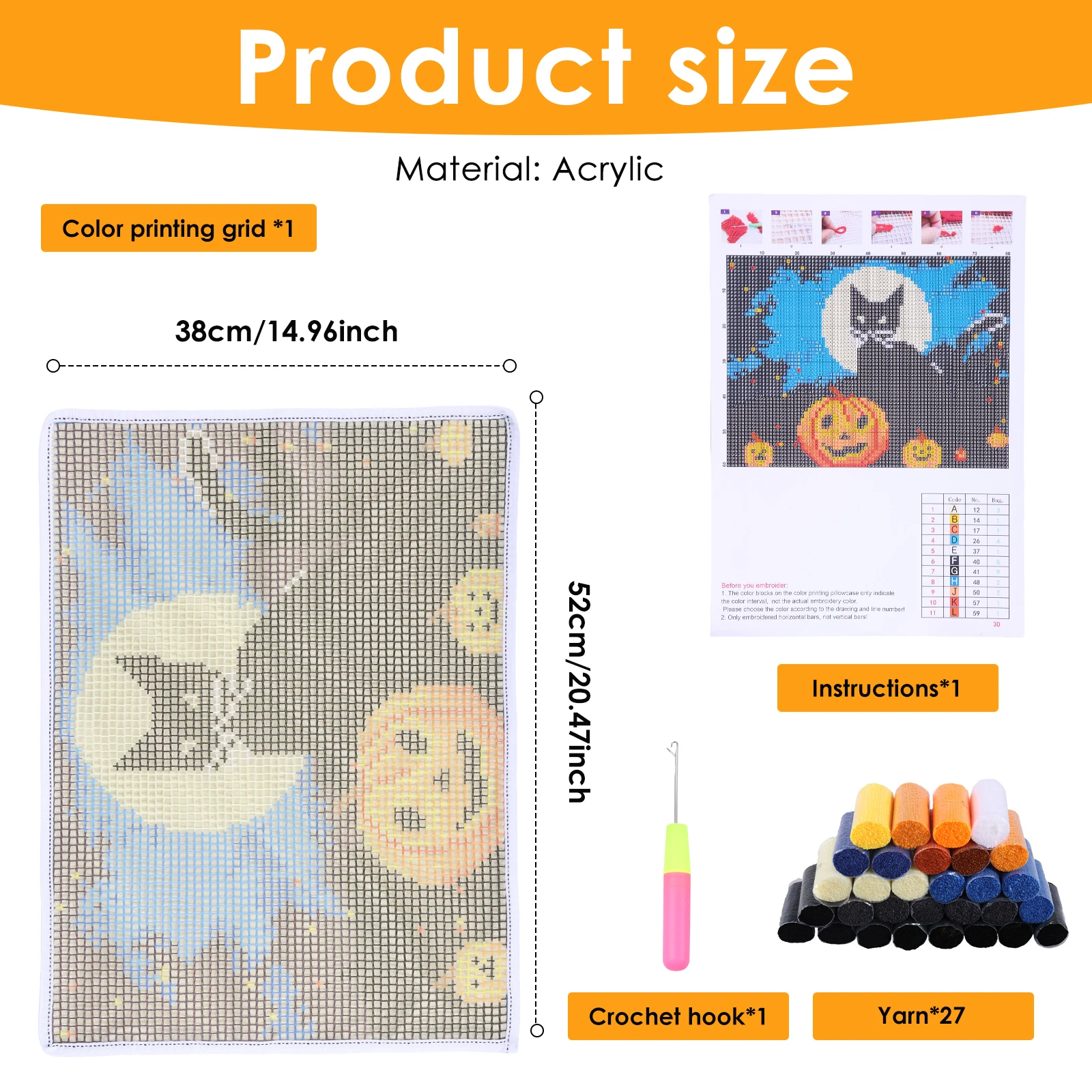 Latch Hook Kits DIY Animal Pat - Printed Embroidery Kit ulasan dan harga