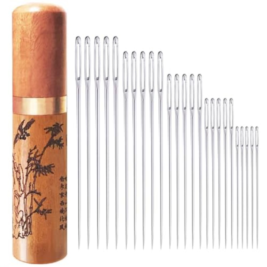 Large Eye Sewing Needles, Embr - Embroidery Needles ulasan dan harga