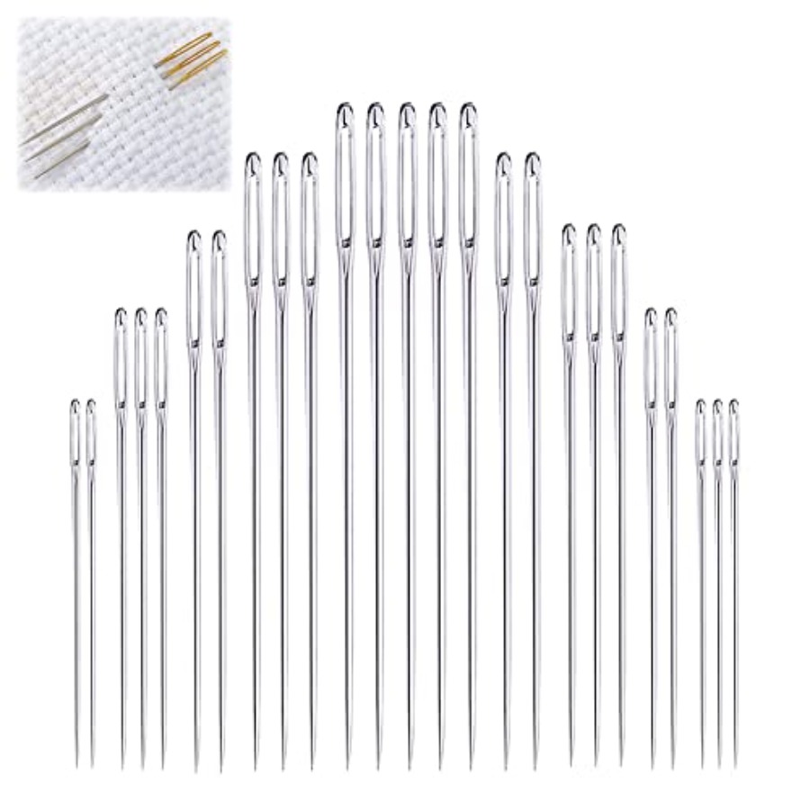 Large Eye Sewing Needles, Embr - Embroidery Needles ulasan dan harga