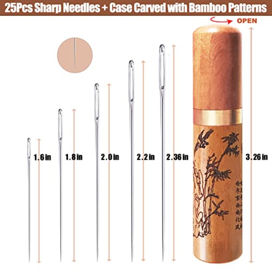 Large Eye Sewing Needles, Embr - Embroidery Needles ulasan dan harga