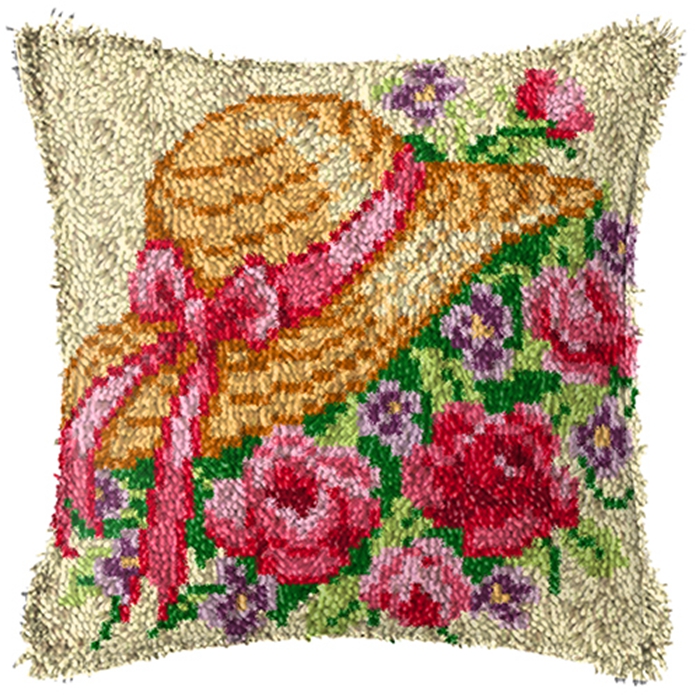 Smyrna Flower Latch Hook Kit M - Printed Embroidery Kit ulasan dan harga