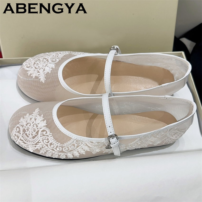 Lace Embroidery Flat Shoes for - Embroidery Design ulasan dan harga