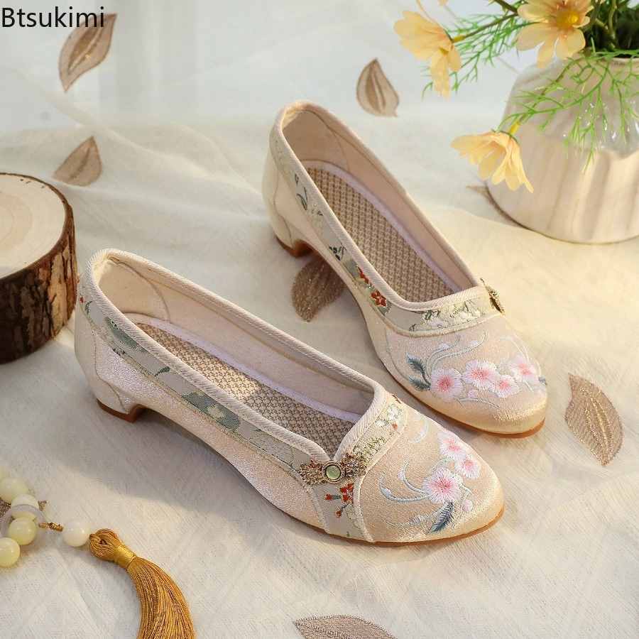 2026 New Women's Shoes Ethnic  - Embroidery Cotton ulasan dan harga