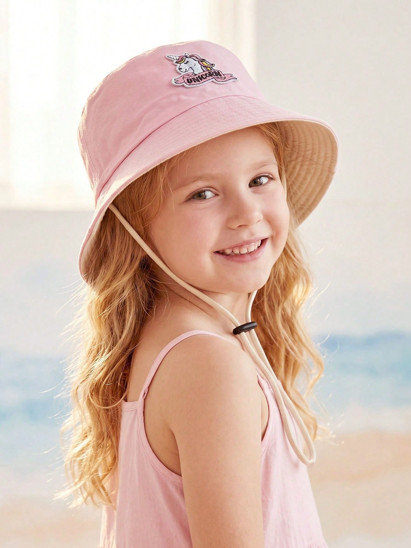 1pcs 2-6Y Girls Cartoon Unicor - Embroidery Cap ulasan dan harga