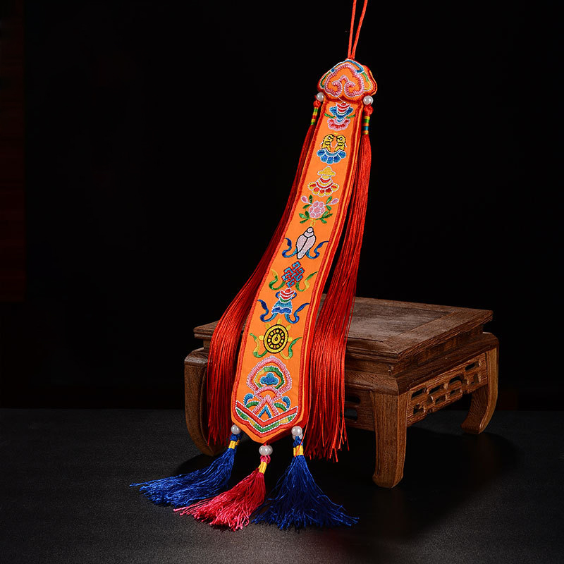 Tibetan Ribbon Flags Nepal Han - Embroidery Red ulasan dan harga