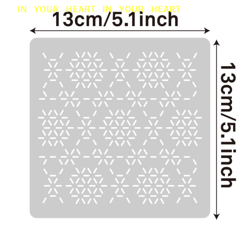 DIY Geometric Patchwork Stenci - Embroidery Handicraft ulasan dan harga