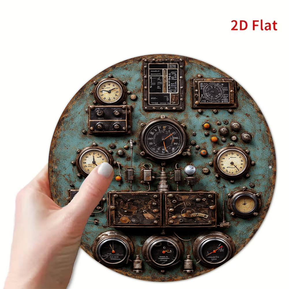 2D Flat Retro Dashboard Round  - Embroidery Wall Art ulasan dan harga