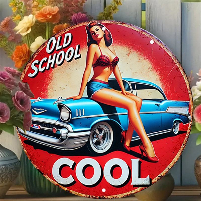 1pc Vintage Pin-Up Car & Cool  - Embroidery Red ulasan dan harga