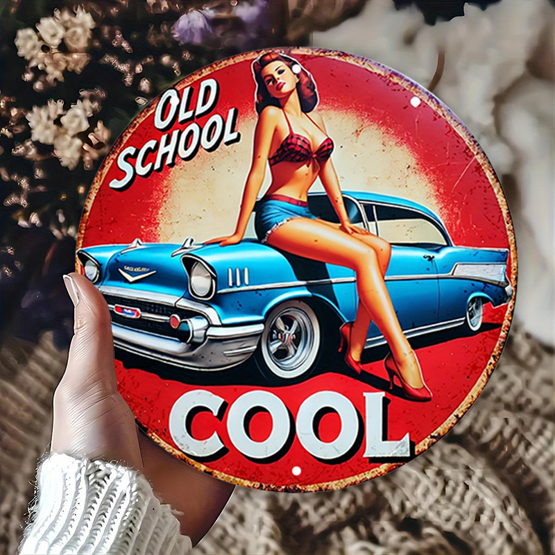 1pc Vintage Pin-Up Car & Cool  - Embroidery Red ulasan dan harga