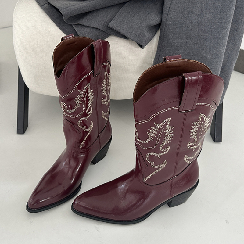 Liyke Designer Wine Red Leathe - Embroidery Red ulasan dan harga
