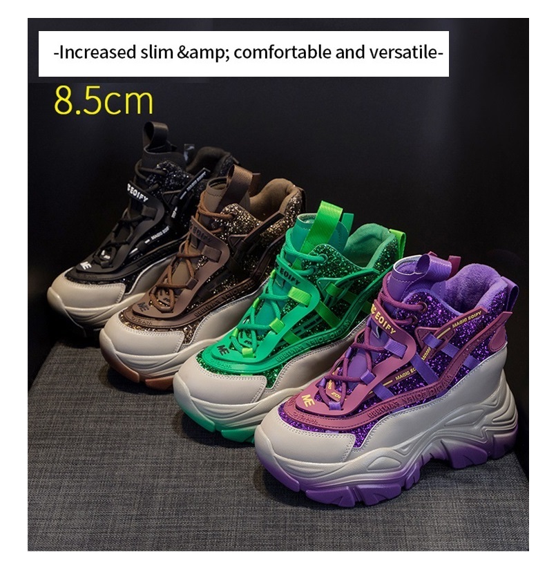 2025 Women's Hidden Wedge Snea - Embroidery Cotton ulasan dan harga