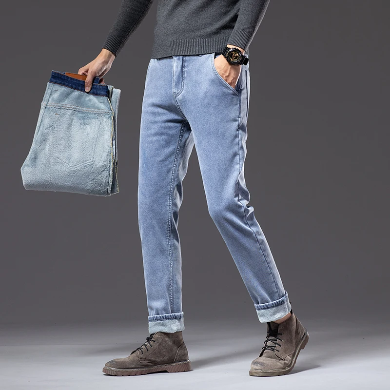 Winter Fleecy Thickened Warm J - Embroidery On Jeans ulasan dan harga