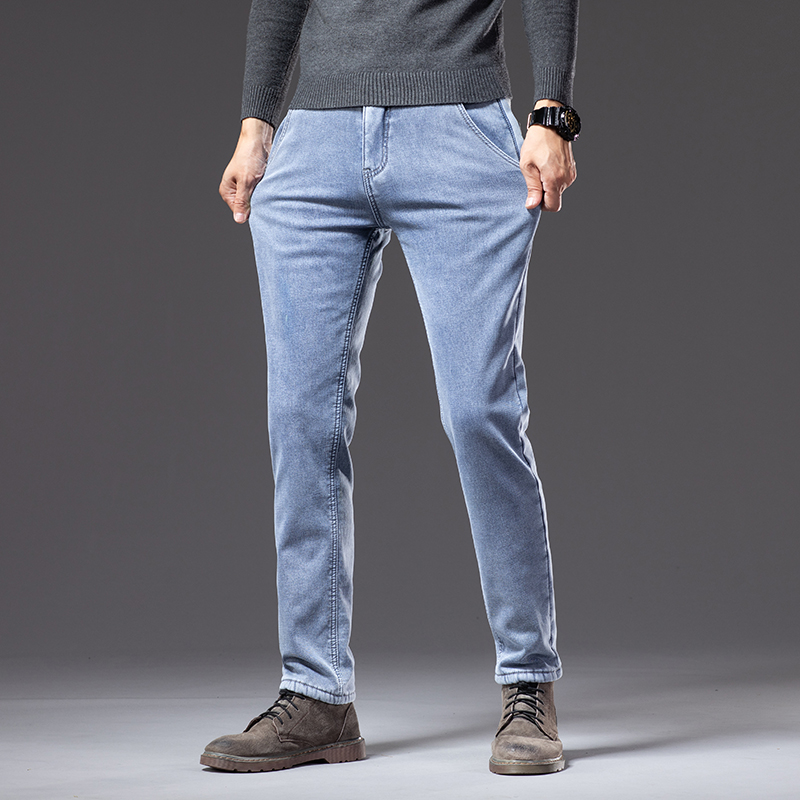 Winter Fleecy Thickened Warm J - Embroidery On Jeans ulasan dan harga