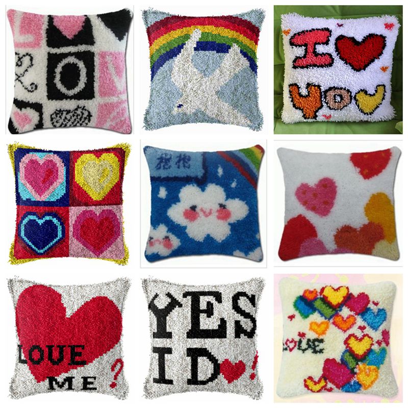 Rainbow Love Series Latch Hook - Printed Embroidery Kit ulasan dan harga