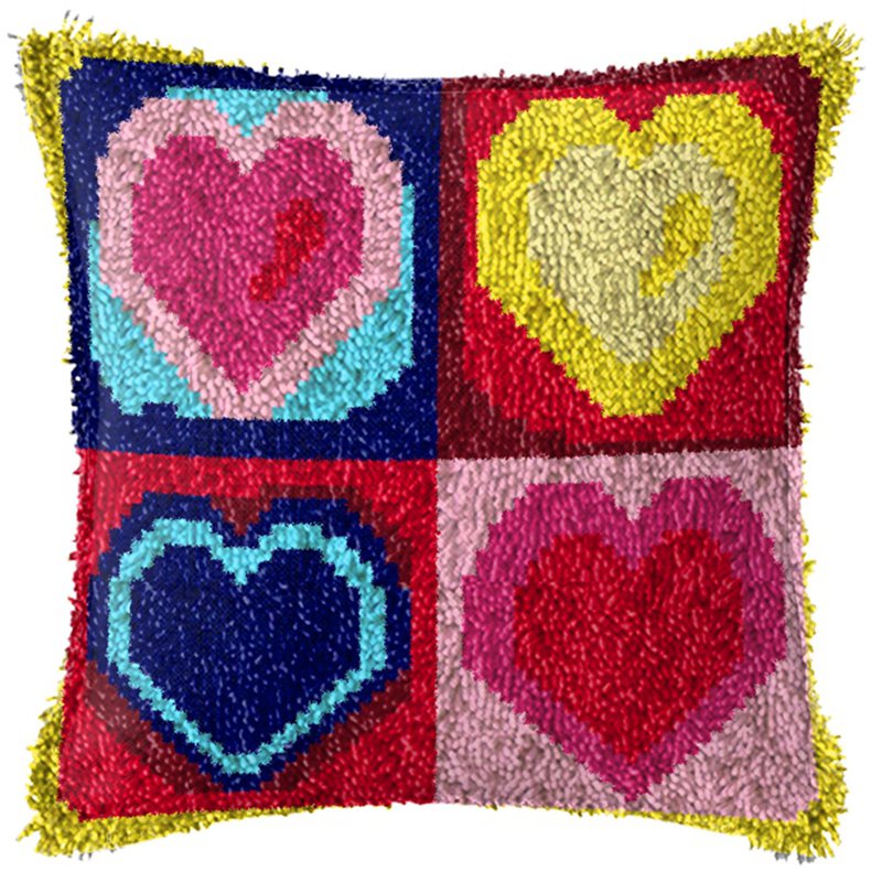 Rainbow Love Series Latch Hook - Printed Embroidery Kit ulasan dan harga