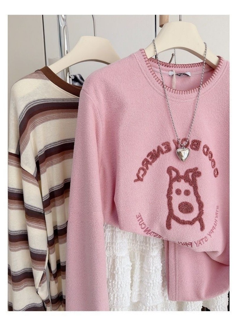 Korean Cartoon Letter Embroide - Embroidery Letter N ulasan dan harga