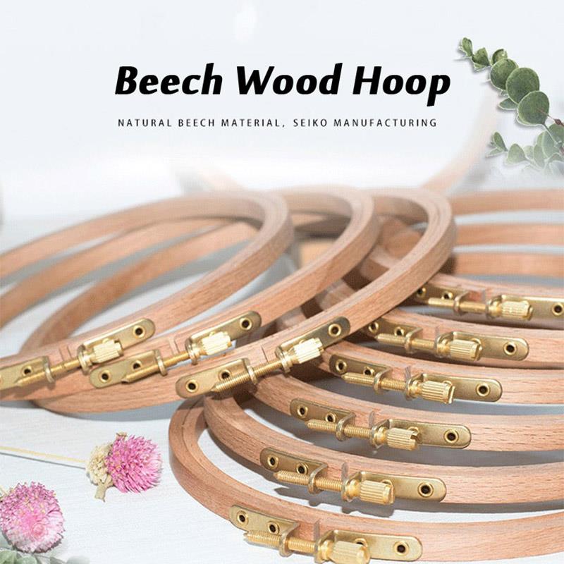 1pcs High Quality Beech Wood E - Embroidery Hoop ulasan dan harga