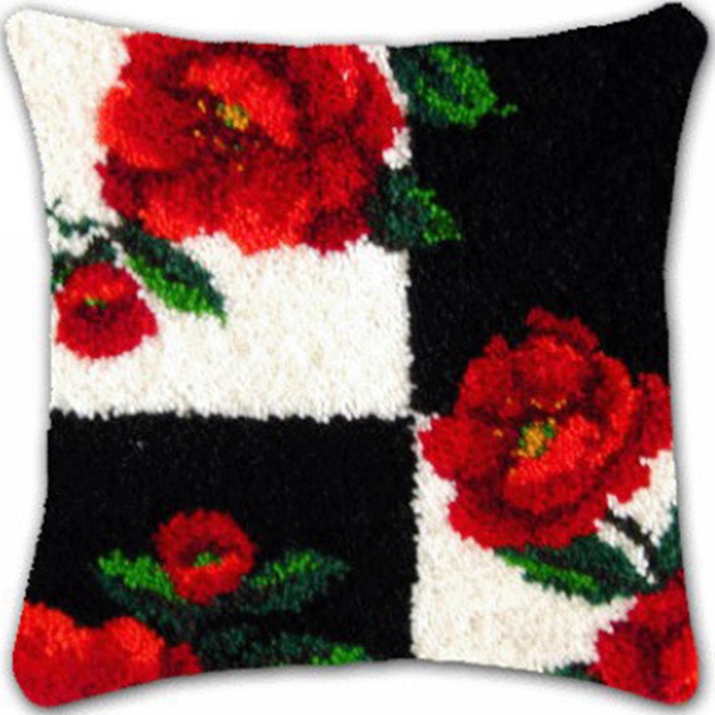 Flowers Plant Latch Hook Kit K - Printed Embroidery Kit ulasan dan harga