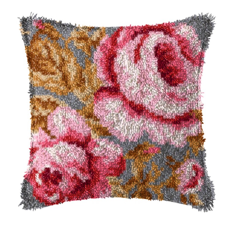 Flowers Plant Latch Hook Kit K - Printed Embroidery Kit ulasan dan harga