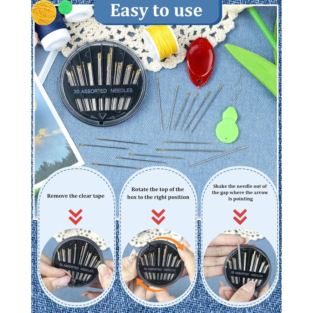 30-Count Steel Hand Sewing Nee - Embroidery Needles ulasan dan harga