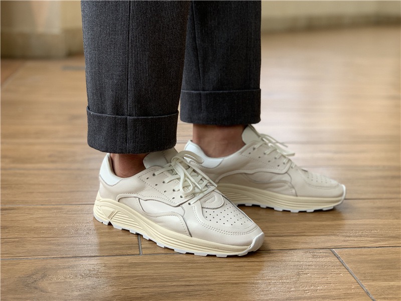 Round-toe Lace-up Casual White - Embroidery White ulasan dan harga