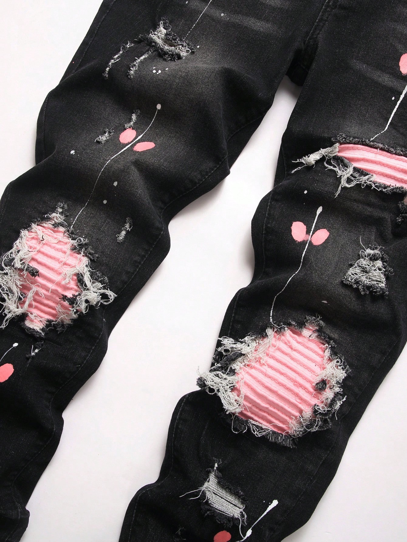 High Stretch Men's Ripped Deni - Embroidery On Jeans ulasan dan harga