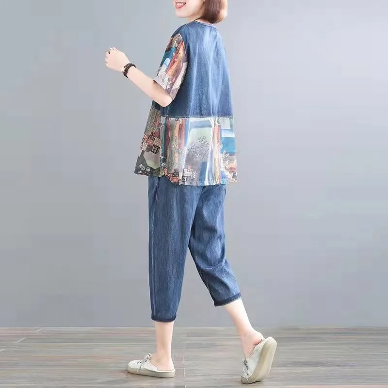 5XL Summer Women's Jeans Sets  - Embroidery On Jeans ulasan dan harga