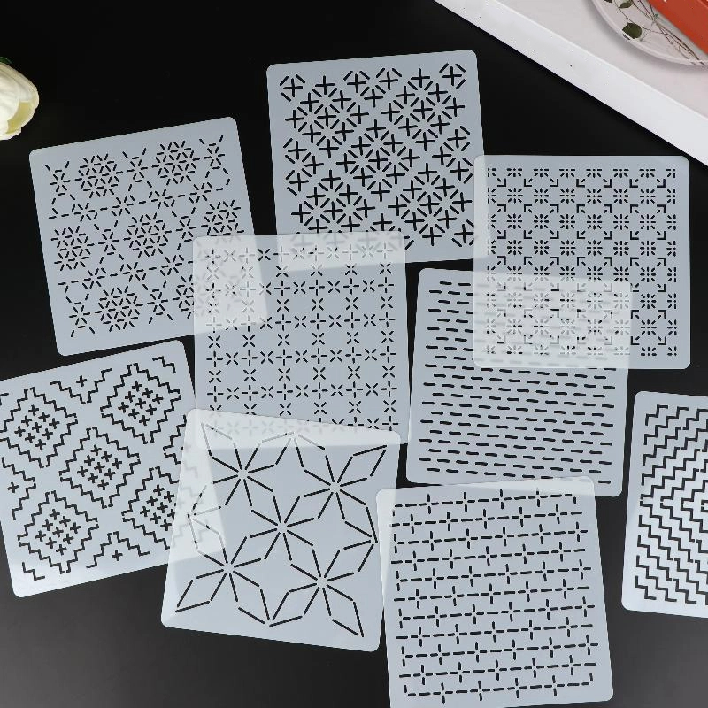 9/32Pcs Sashiko Embroidery Tem - Embroidery Handicraft ulasan dan harga
