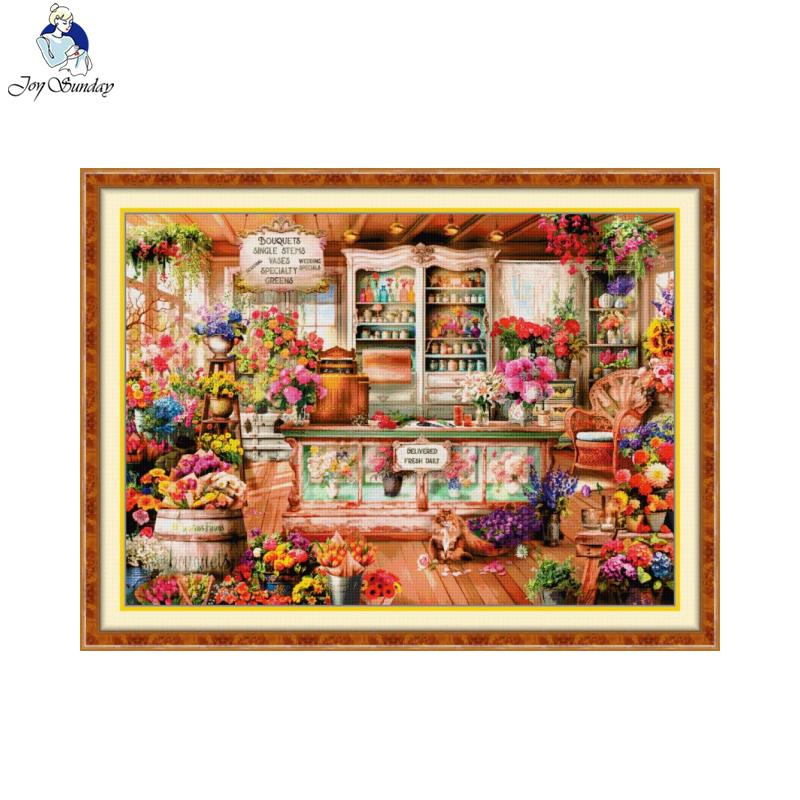 Joy Sunday Flower Shop Pattern - Embroidery Meaning ulasan dan harga